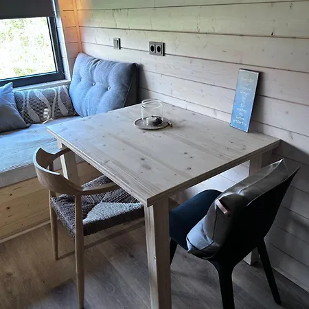 בית נופש Lykke Huus Tinyhaus Am Mit Fasssauna